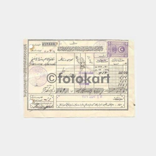 1928 Müsakkafat Vergisi Makbuzu