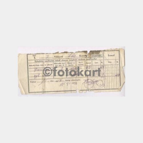 1931 Şile Sofular Vergi Makbuzu