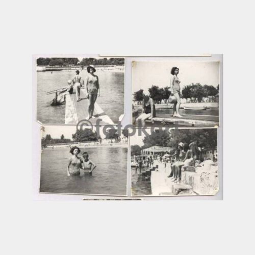 1962 Büyükada Yörükali Plajı 4 Adet Fotoğraf