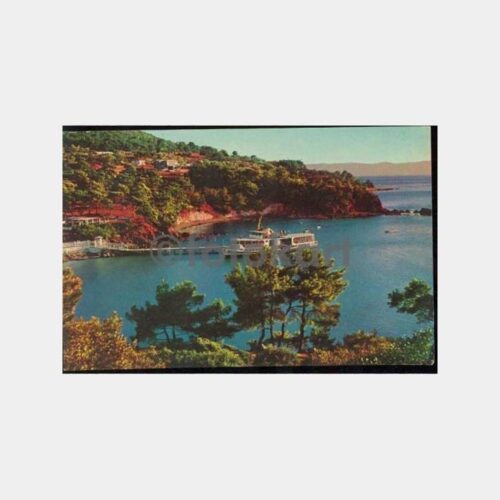 Büyükada Yörükali Plaj ve Vapur Görünüş Kartpostal