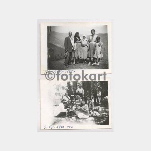 1950 Trabzon Aile Mesirede 2 Adet Fotoğraf