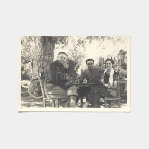 1935 Motorsikletli Aile Nizip Yolunda Fotoğraf