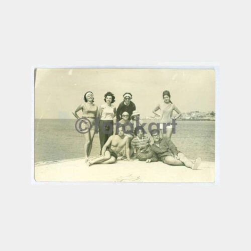 1969 Marmara Adası Plajı Aile Görünüş 6 Adet Fotoğraf