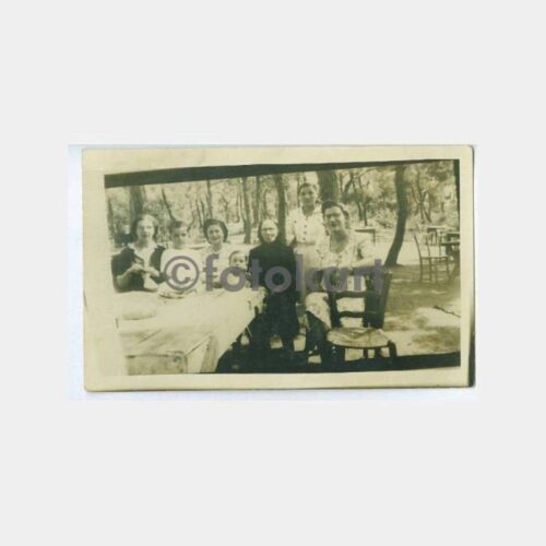 1930 Çay Bahçesi Aile Grup Fotoğraf