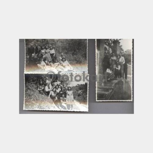 1947 Büyükdere Aile Grup 3 Adet Fotoğraf