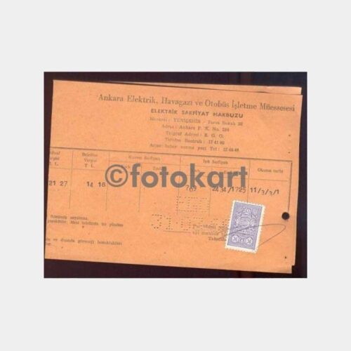 1966 Ankara Elektrik Makbuzu