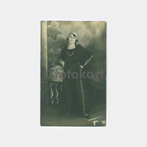 1930 Güzel Kadın Stüdyo Fotoğraf
