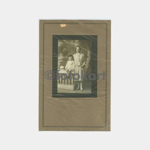1927 Photo De Luxe Kadın Çocuk Stüdyo Fotoğraf