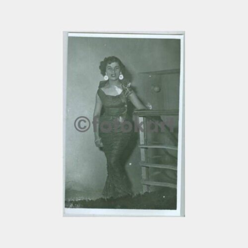 1940 Kadın Yeni Baskı Stüdyo Negatif Fotoğraf
