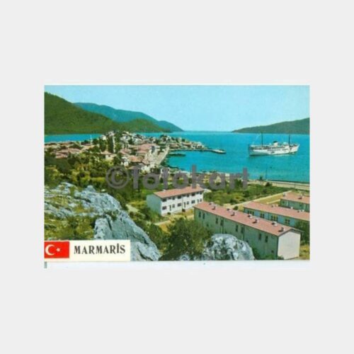 1970 Marmaris Gemi Görünüş Kartpostal