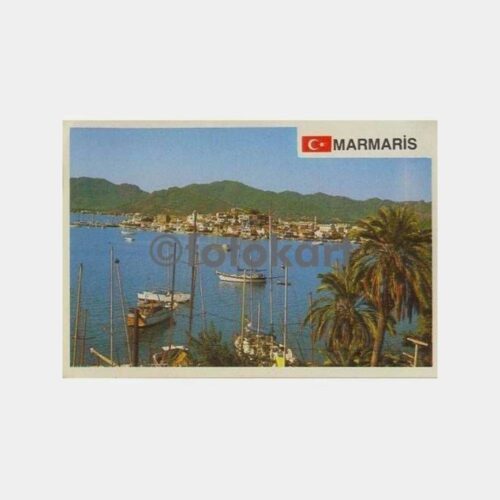 1988 Marmaris Sahilden Görünüş Kartpostal