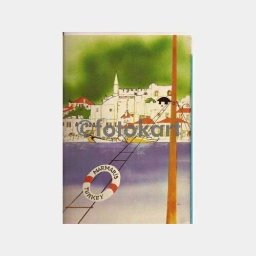 Marmaris Konulu İllustrasyon Kartpostal