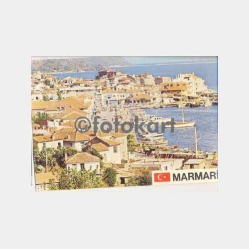 1980 Marmaris Limanı Görünüş Kartpostal