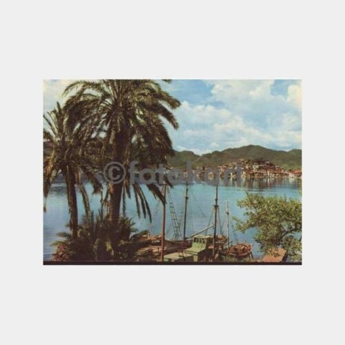 1976 Marmaris Şehir Sahilden Görünüş Kartpostal