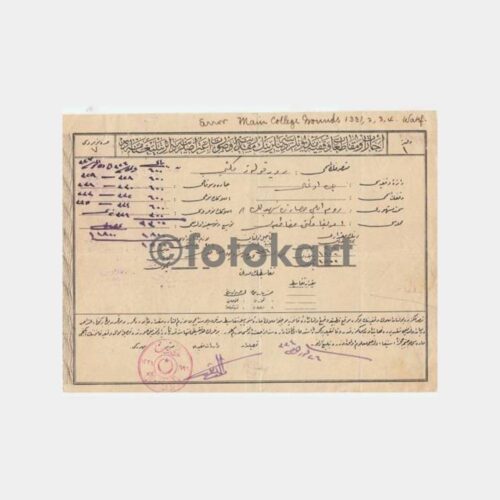 1923 Osmanlıca Üsküdar Posta Makbuzu
