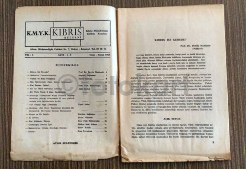 1968 Kıbrıs Bülteni Sayı:1-2 - Görsel 2