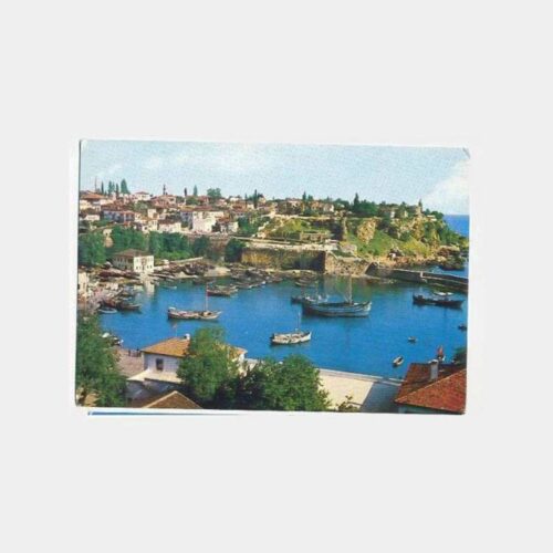 Antalya Limanı ve Kale Görünüş Kartpostal