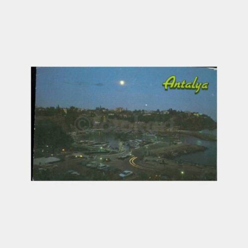 1980 Antalya Limanı Gece Görünüş Kartpostal