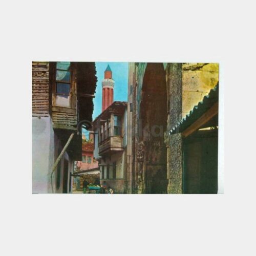 Antalya Tarihi Evler Görünüş Kartpostal
