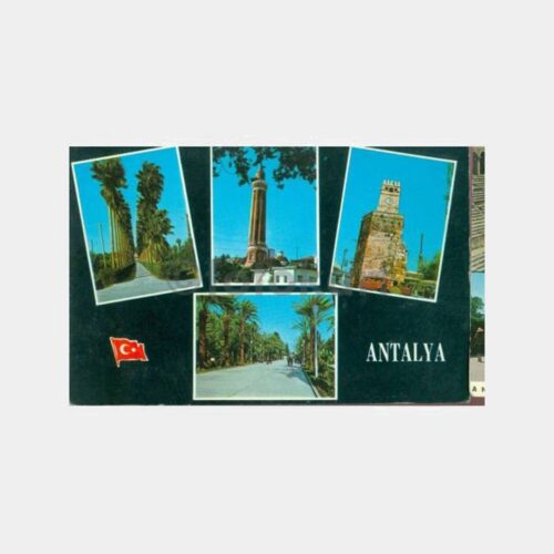 1974 Antalya 4 Görünüş Kartpostal
