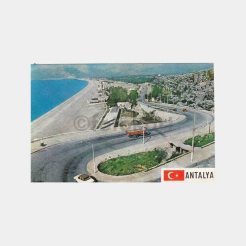 1968 Antalya Konyaaltı Plajı Görünüş Kartpostal