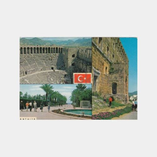 1968 Antalya 3 Görünüş Görünüş Kartpostal