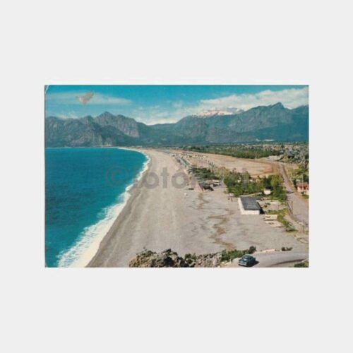 1975 Antalya Konyaaltı Sahili Görünüş Kartpostal