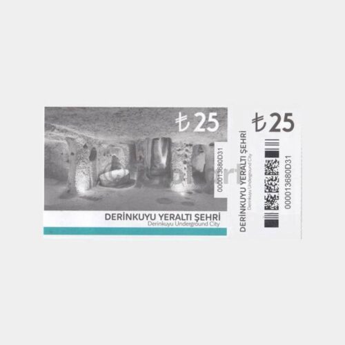 Kapadokya Derinkuyu (Kullanılmış) Eski Müze Bileti