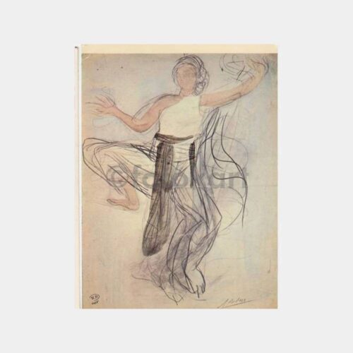 Rodin Müzesi Sanat Konulu 2 Adet Çizim Kartpostal - Görsel 2