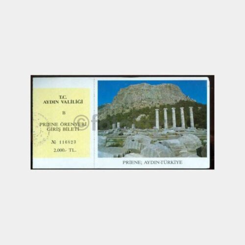 1980 Aydın Priene Müzesi Giriş Bileti