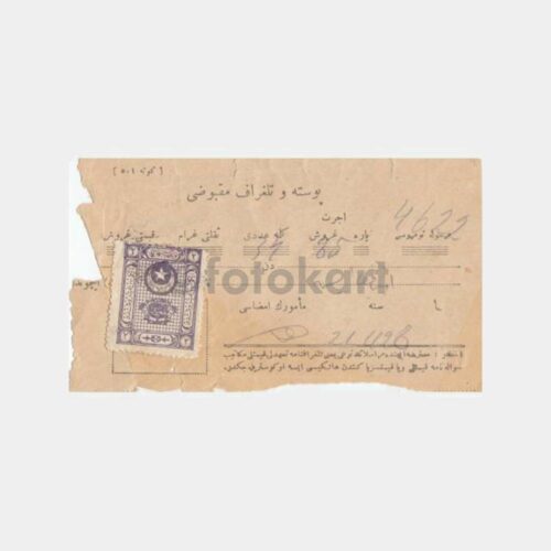 1928 Osmanlıca Posta Makbuzu
