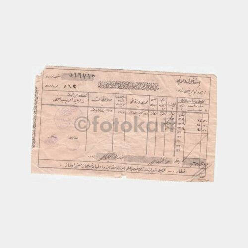 1913 Osmanlıca Vergi Makbuzu
