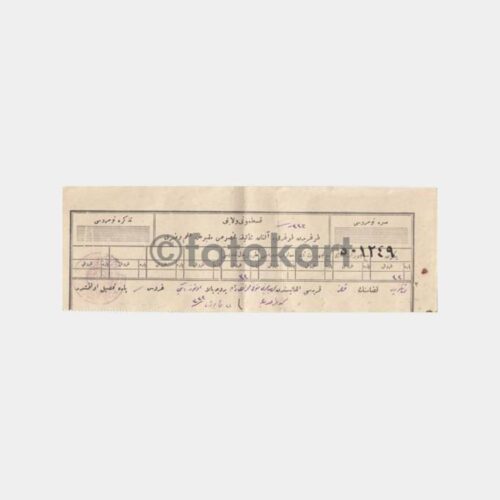 1920 Osmanlıca Vergi Makbuzu