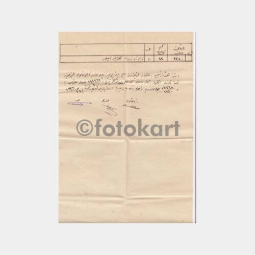 1923 Osmanlıca 2 Sayfa İmzalı Çizelge Liste - Görsel 2