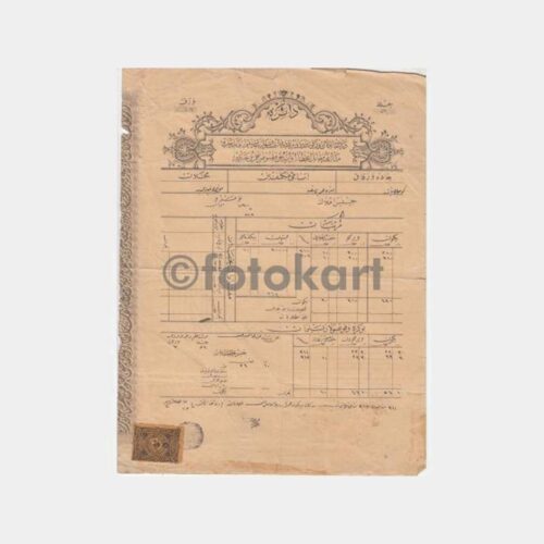 1925 Osmanlıca Maliye Emlak Tapu Konulu Beyan