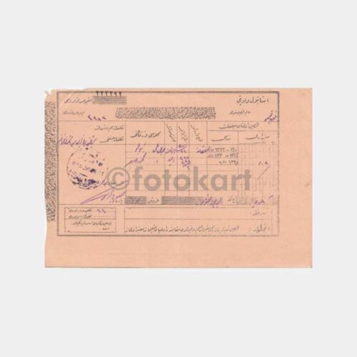 1925 Osmanlıca Vergi Makbuzu