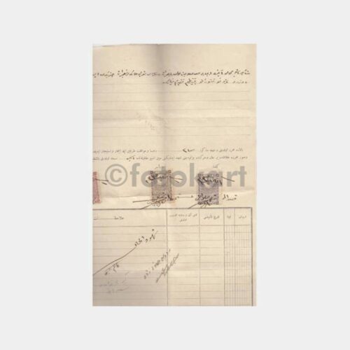 1918 Osmanlıca Pullu Damgalı Kira Sözleşmesi - Görsel 2