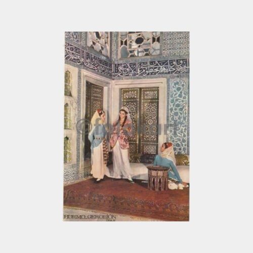 Topkapı Sarayı Harem Folklor Konulu İlaç Tanıtım Kartpostal