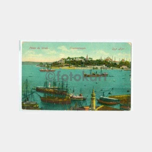 1910 Topkapı Sarayı Liman Görünüş Kartpostal