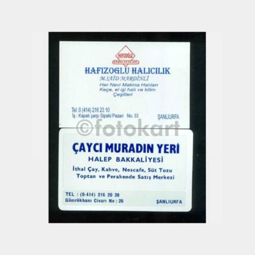 1998 Urfa Konulu 2 Adet Esnaf Kartvizit
