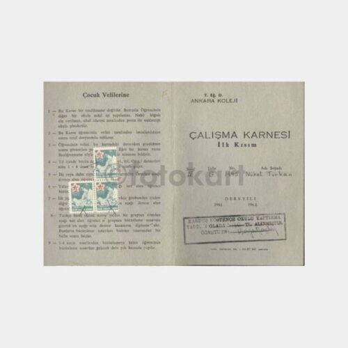 1961 TED Ankara Koleji Karnesi