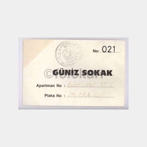 Ankara Güniz Sokak Otopark Damgalı Kart