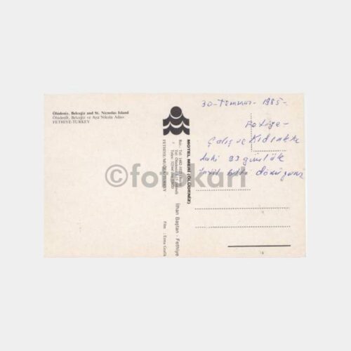 1985 Fethiye Motel Meri Ölüdeniz Görünüş Kartpostal - Görsel 2