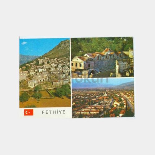1970 Fethiye 3 Değişik Görünüş Kartpostal