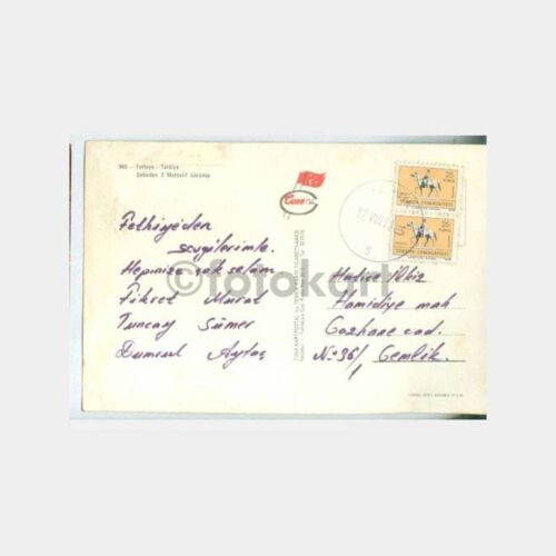 1973 Fethiye 3 Görünüş Damgalı Kartpostal - Görsel 2