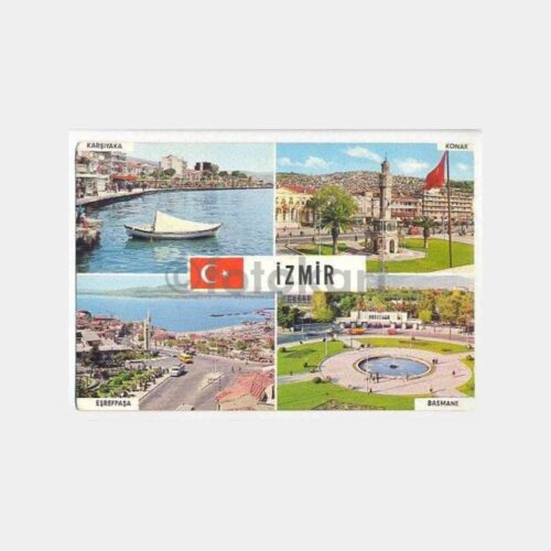 İzmir 4 Görünüş Damgalı Kartpostal