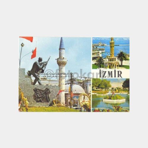 İzmir Hasan Tahsin Anıtı Görünüşü Kartpostal