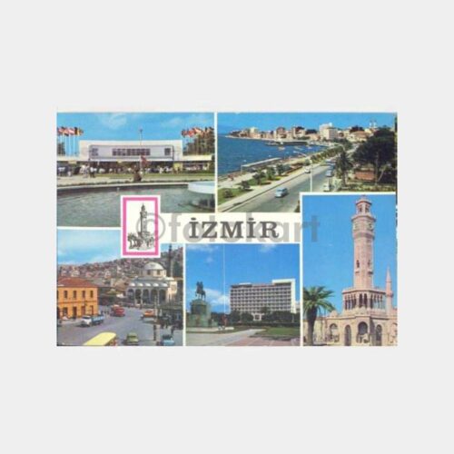 1975 İzmir 4 Değişik Görünüş Kartpostal