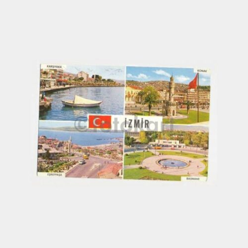 1968 İzmir 4 Görünüş Kartpostal
