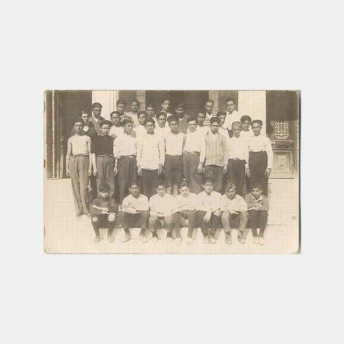 1929 İzmir Lisesi Kapısı Hatıra Fotoğraf